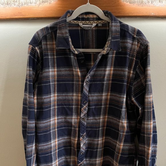 Depart West by Buckle Blue & Orange Flannel - Picture 1 of 5